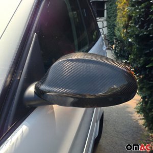 BMW 3 SERIES Mirror Cover - Omac - Carbon Fiber - Gloss Black - '05-'08